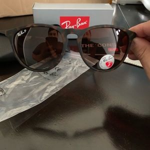 Polarized New Rayban Sunglasses Erika Brown RB4171